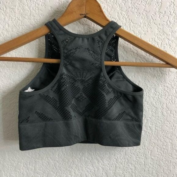 aerie Other - aerie Seamless Chill High Neck Gray Racer Bralette